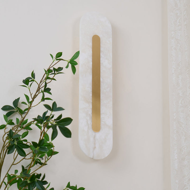 Alabaster Rund Vägglampa