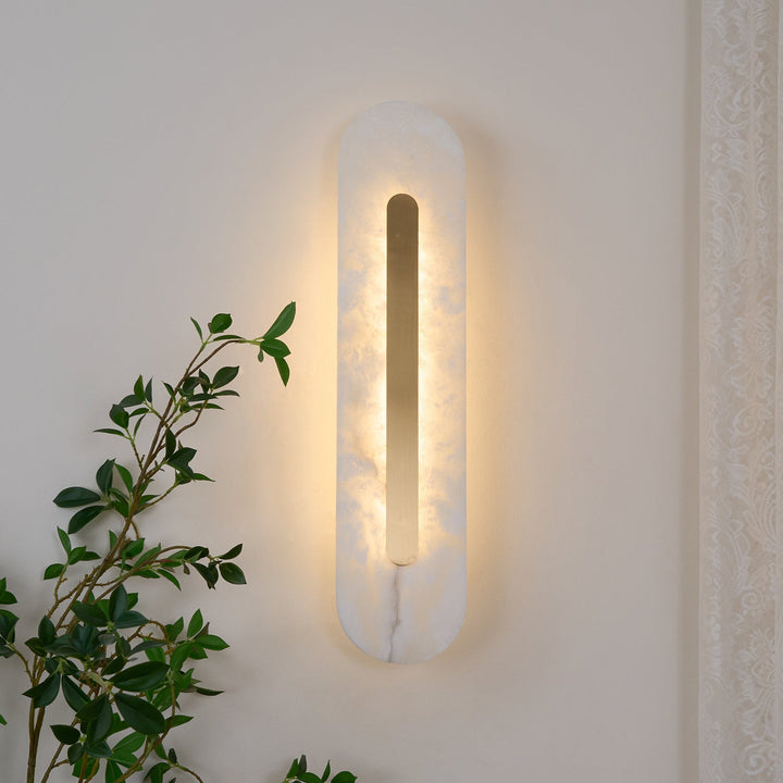Alabaster Rund Vägglampa