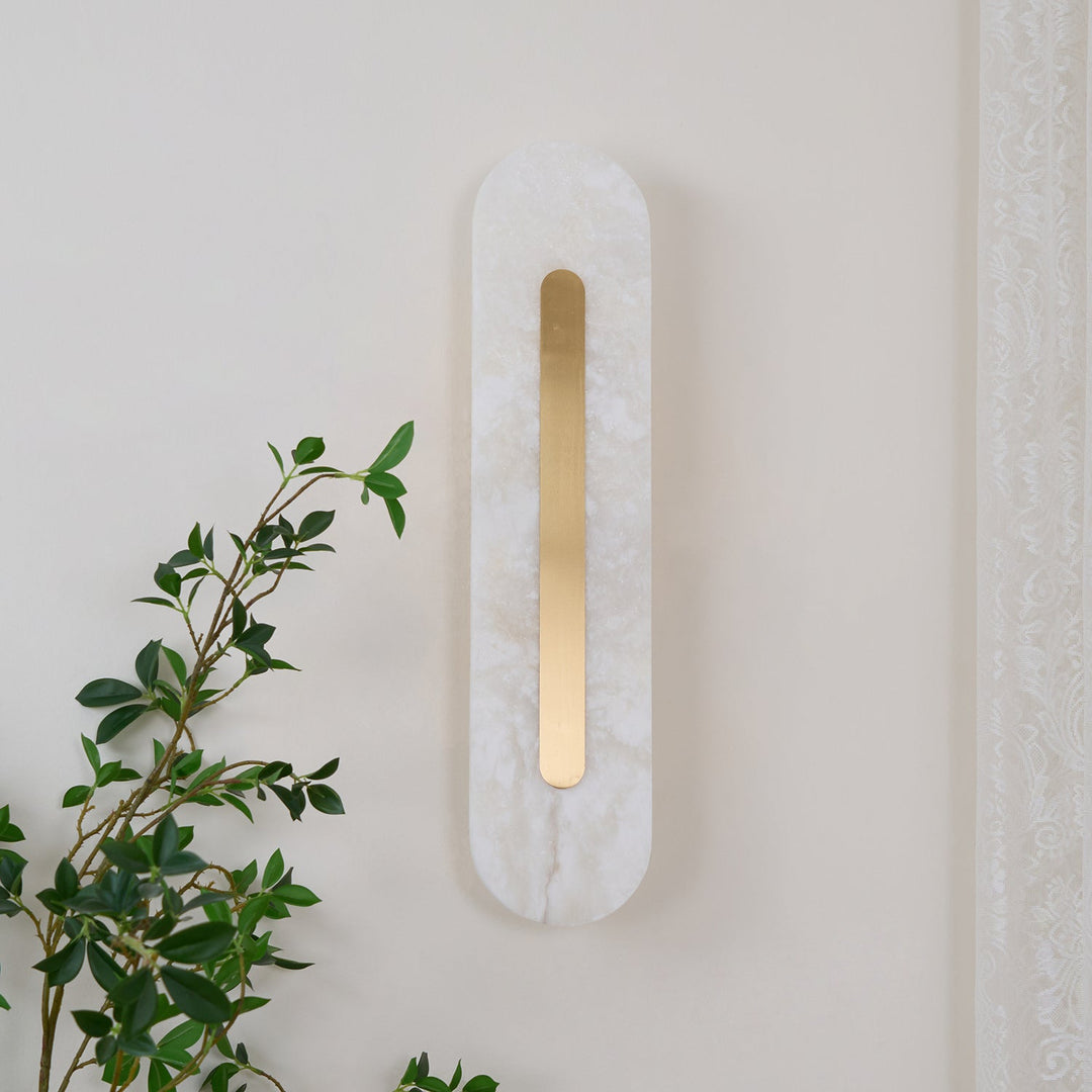 Alabaster Rund Vägglampa
