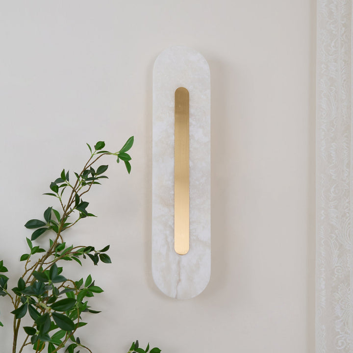 Alabaster Rund Vägglampa