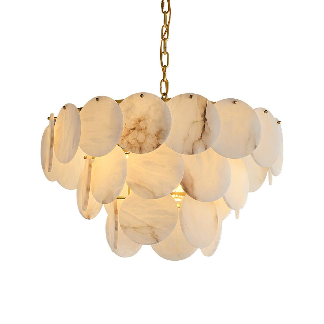 Alabaster Shell Messing Kandelaber