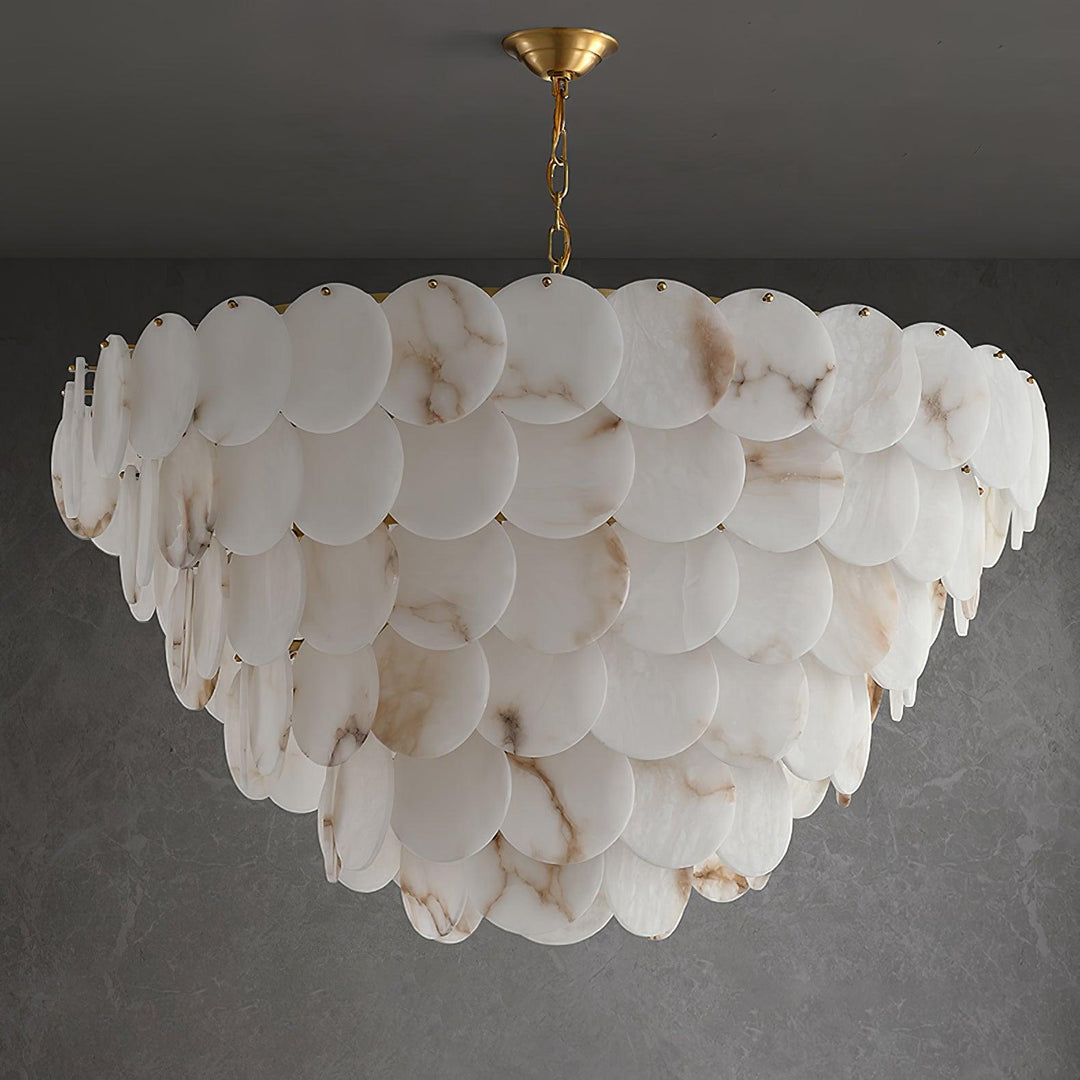 Alabaster Shell Messing Kandelaber