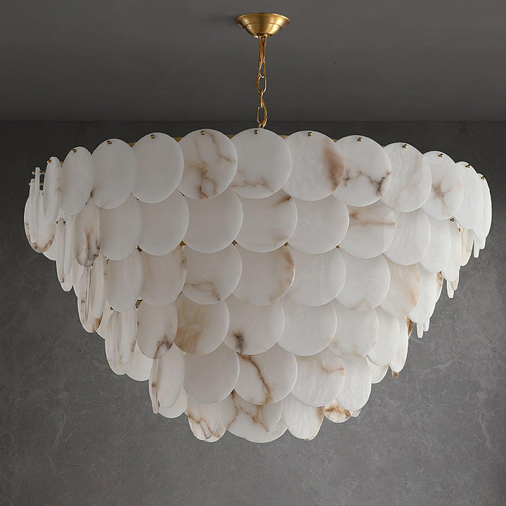 Alabaster Shell Messing Kandelaber