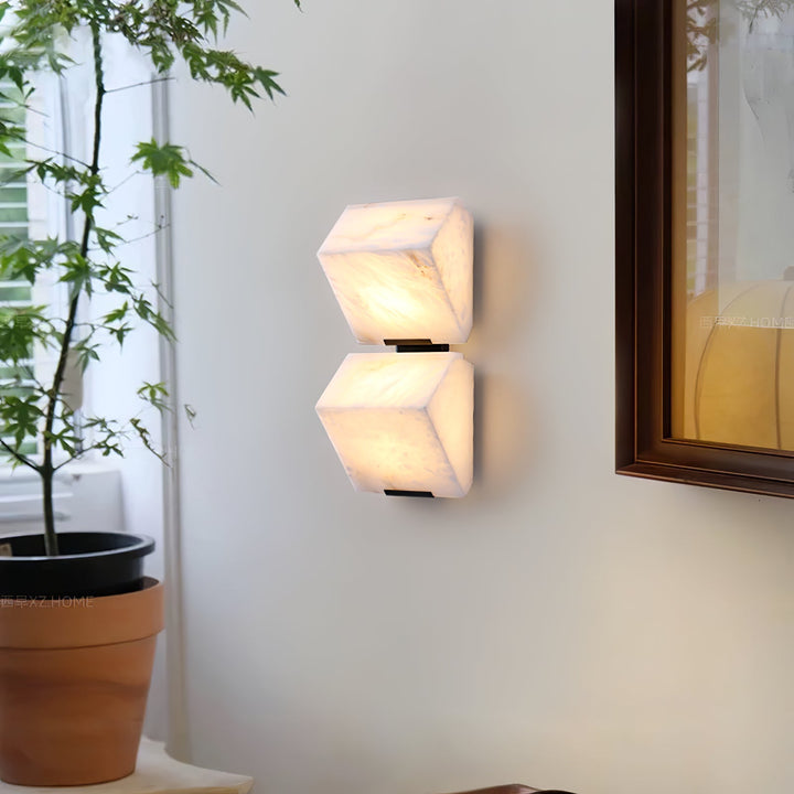 Alabaster Trappbelysning Vägglampa