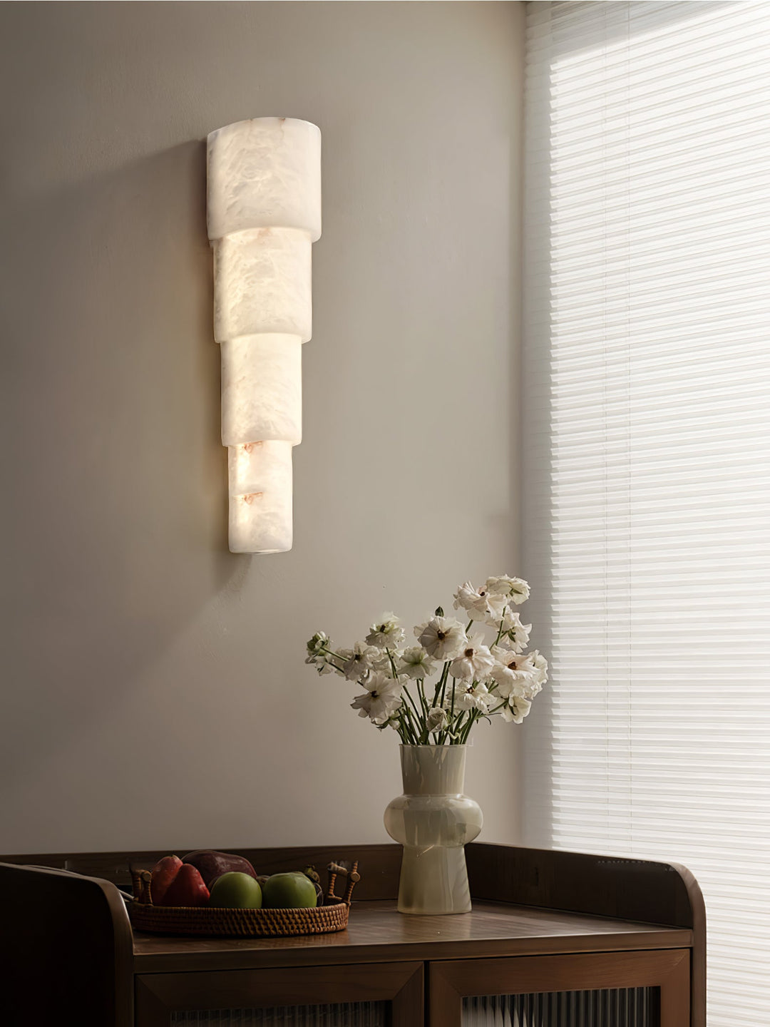 Alba Cascade Alabaster Vägglampa