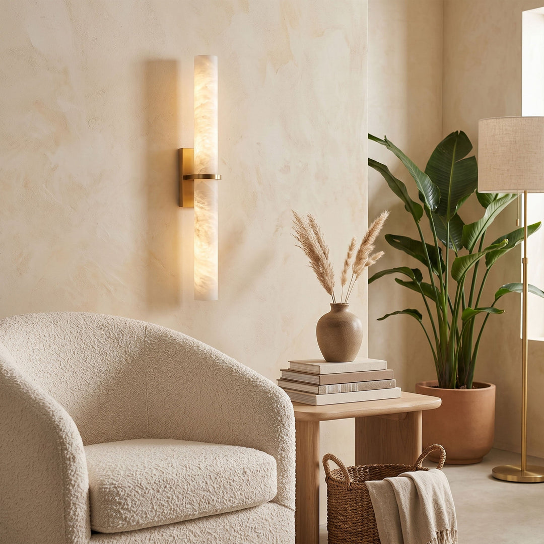 Aluna Alabaster Bar Vägglampa