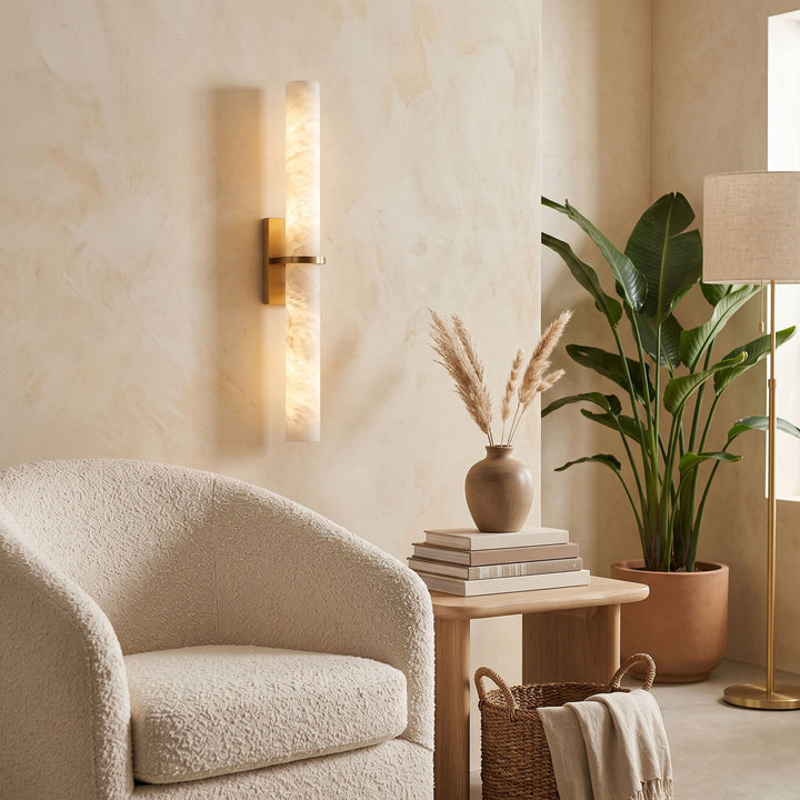 Aluna Alabaster Bar Vägglampa