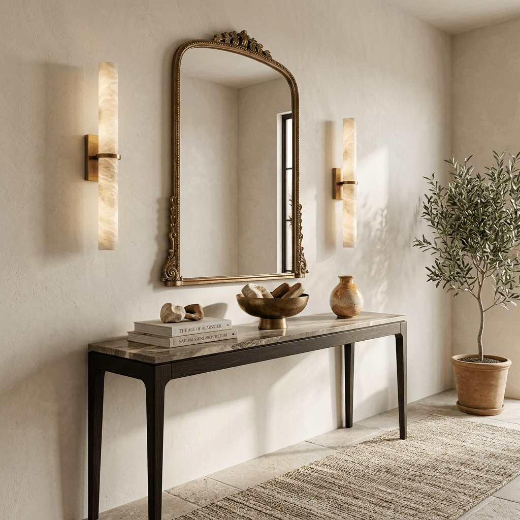 Aluna Alabaster Bar Vägglampa