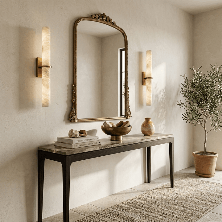 Aluna Alabaster Bar Vägglampa