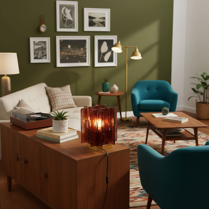 Amber Byggblock Bordslampa