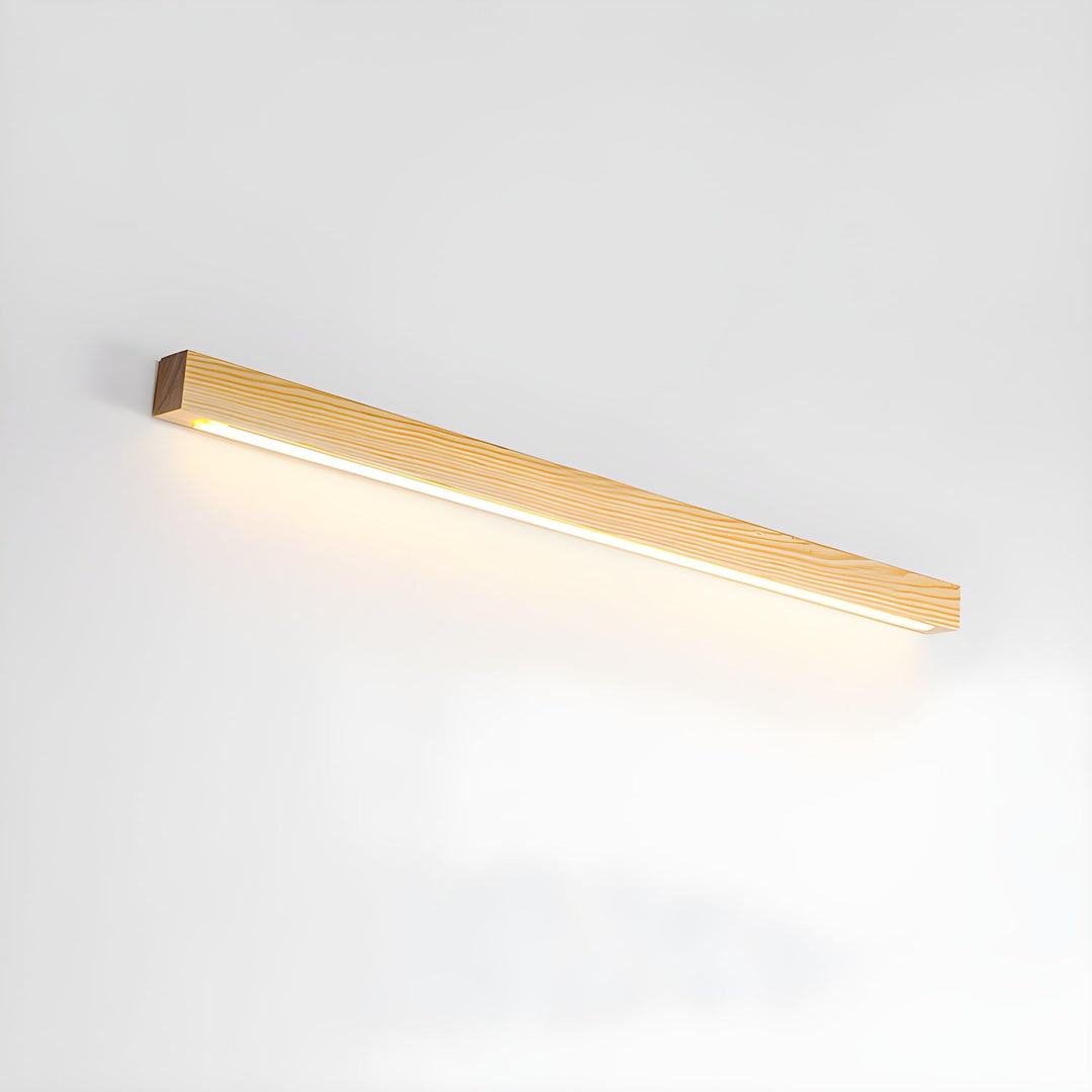 Arlo Linjär Trä Vägglampa