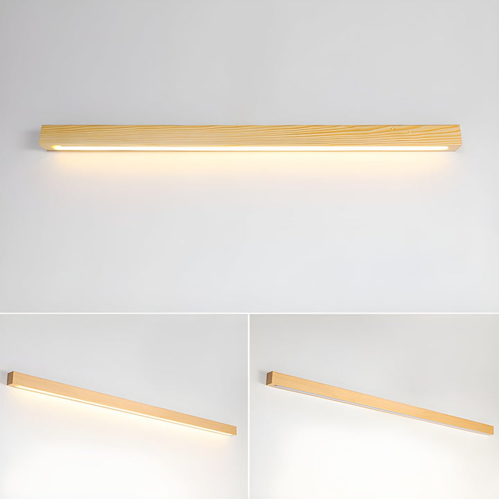 Arlo Linjär Trä Vägglampa