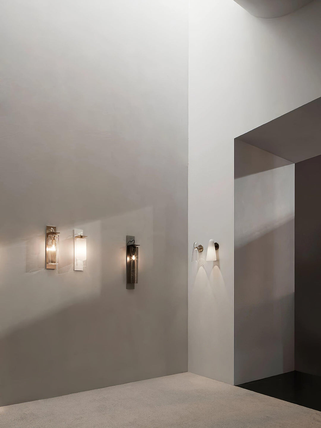 Konisk Glasvägglampa