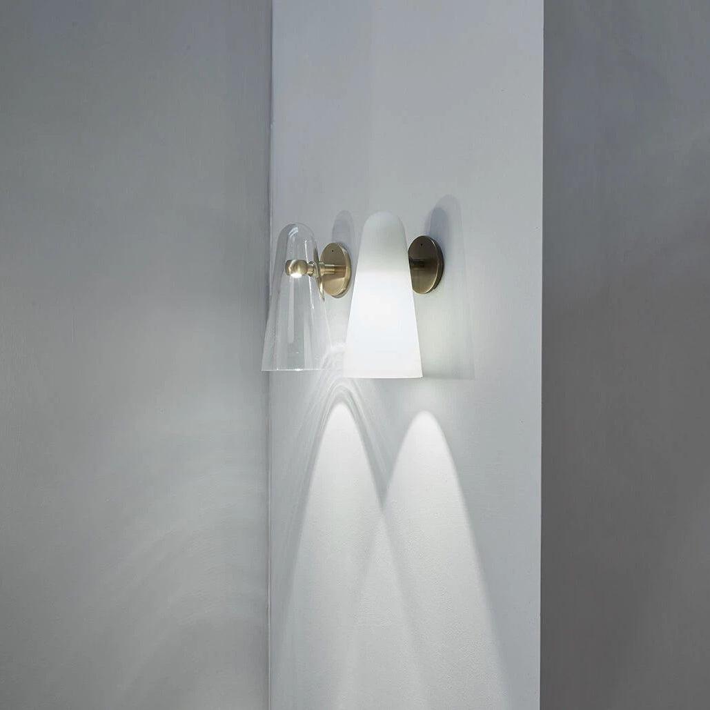 Konisk Glasvägglampa