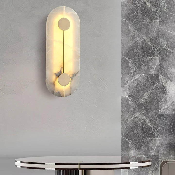 Konstnärlig Alabaster Vägglampa