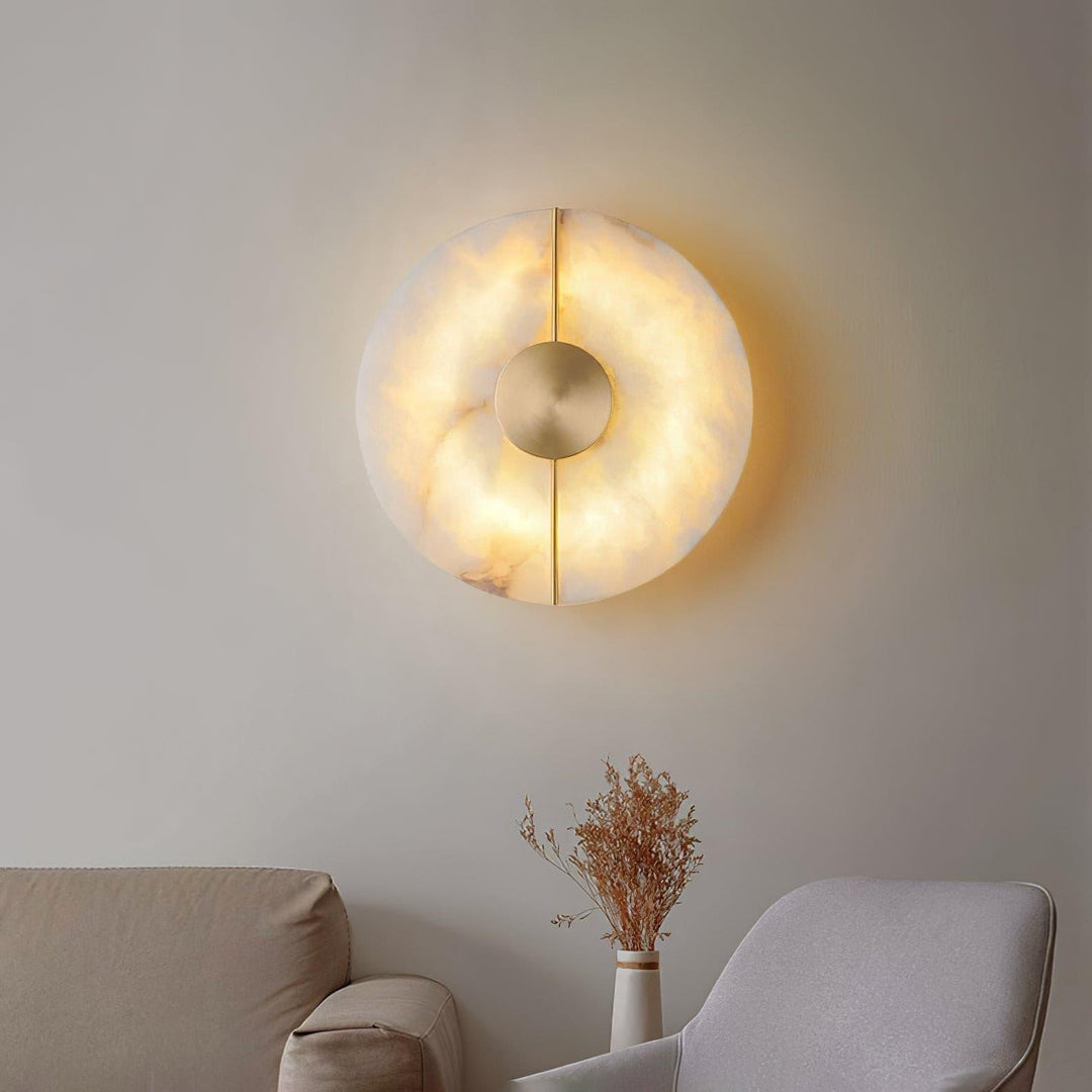 Konstnärlig Alabaster Vägglampa