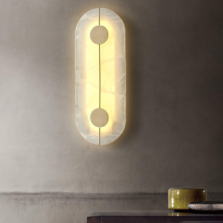 Konstnärlig Alabaster Vägglampa