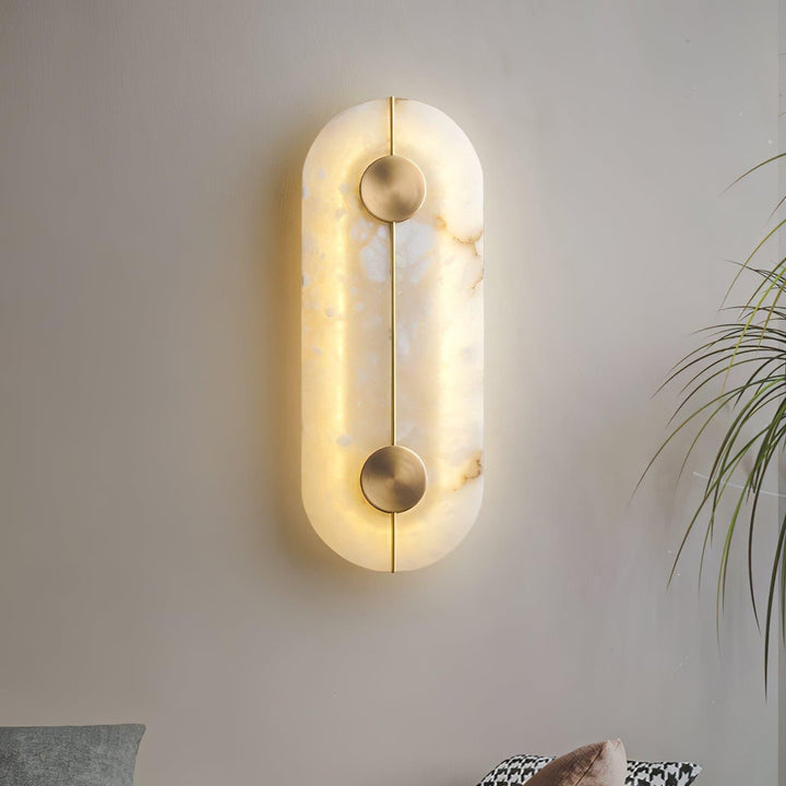 Konstnärlig Alabaster Vägglampa