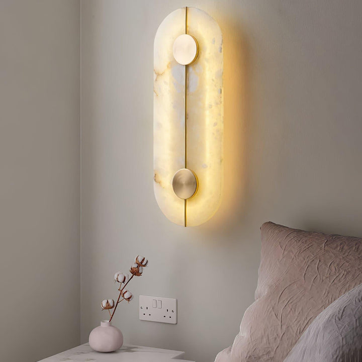 Konstnärlig Alabaster Vägglampa