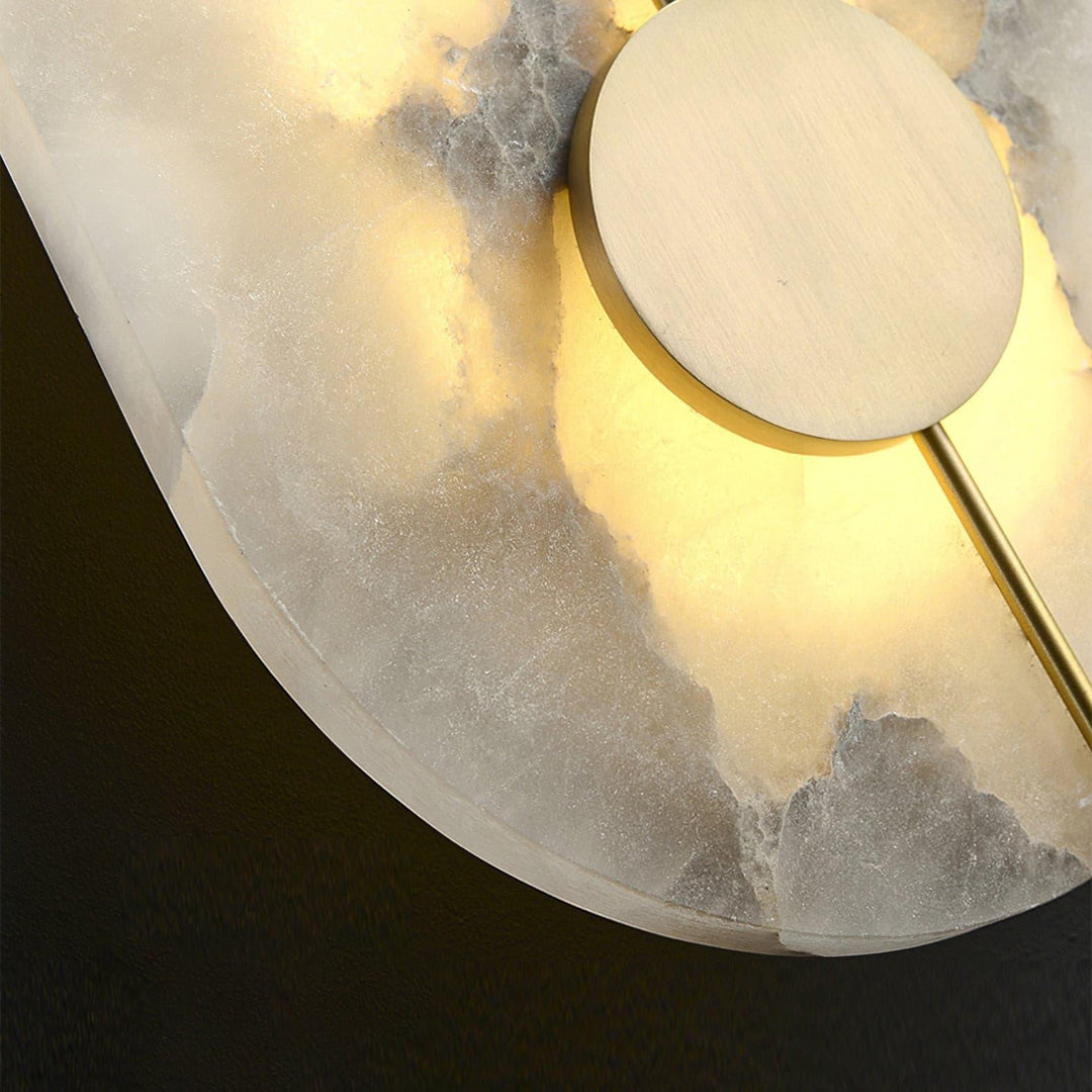 Konstnärlig Alabaster Vägglampa