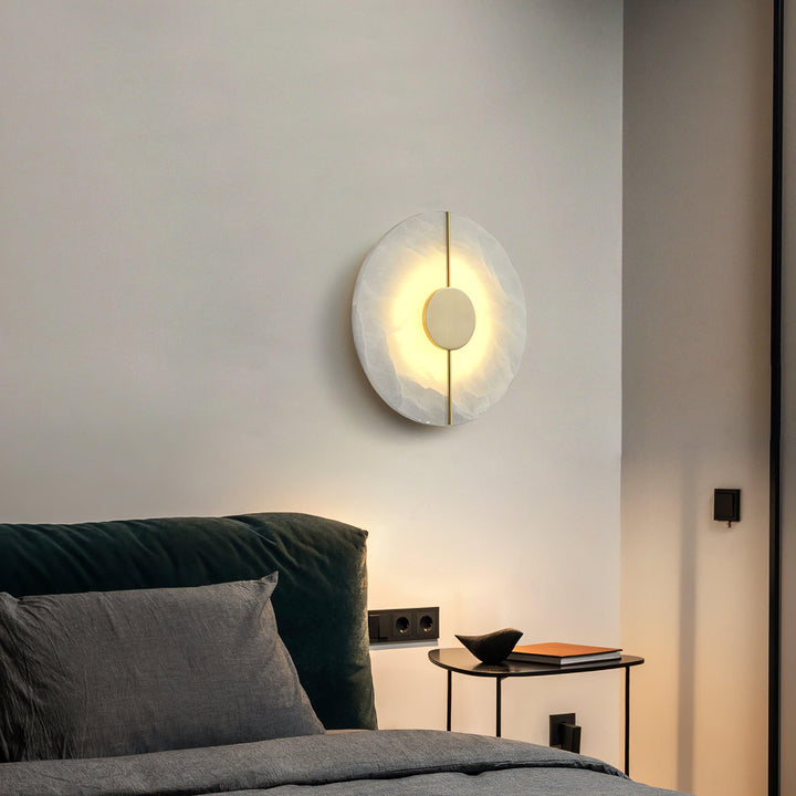 Konstnärlig Alabaster Vägglampa
