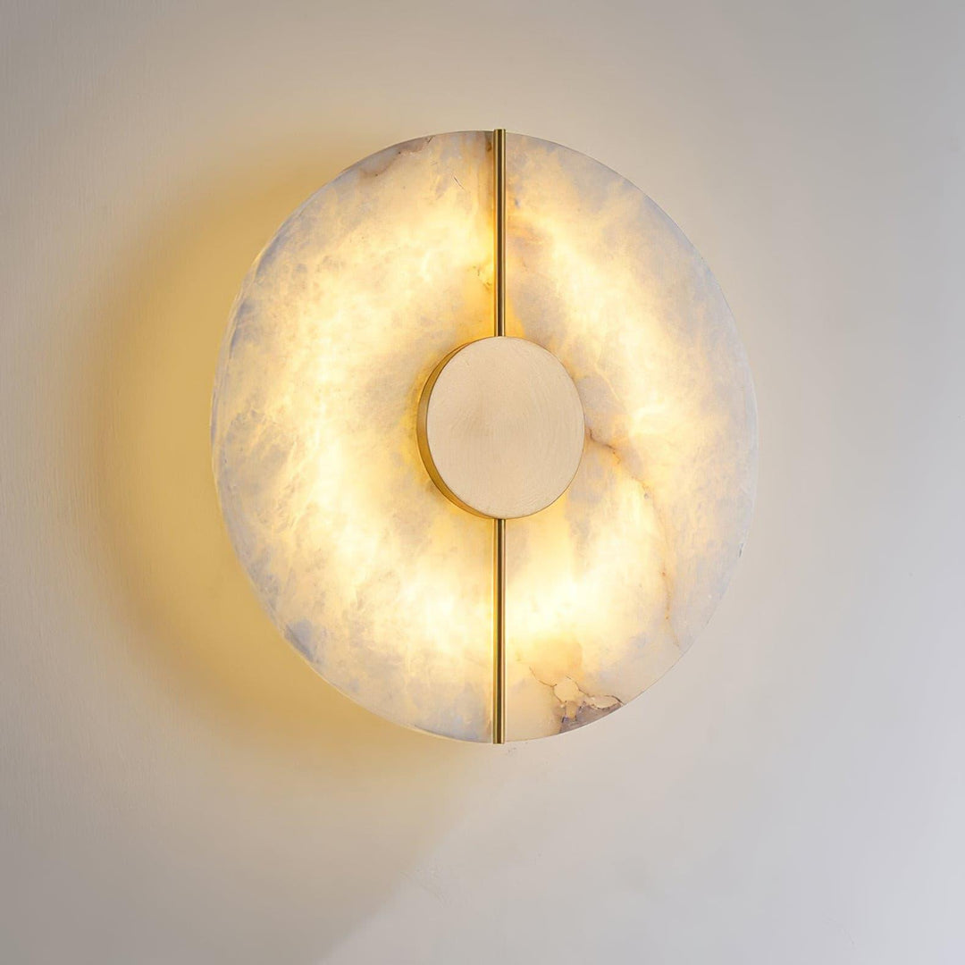 Konstnärlig Alabaster Vägglampa
