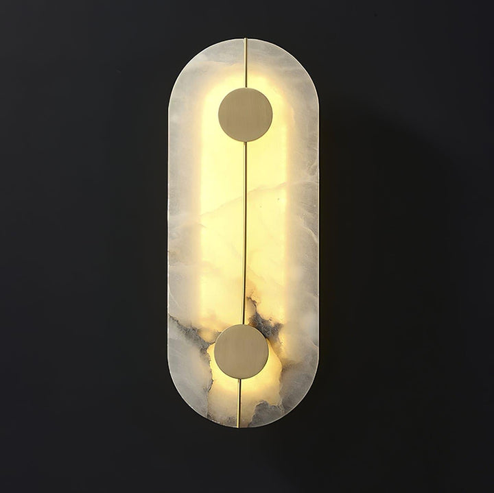 Konstnärlig Alabaster Vägglampa