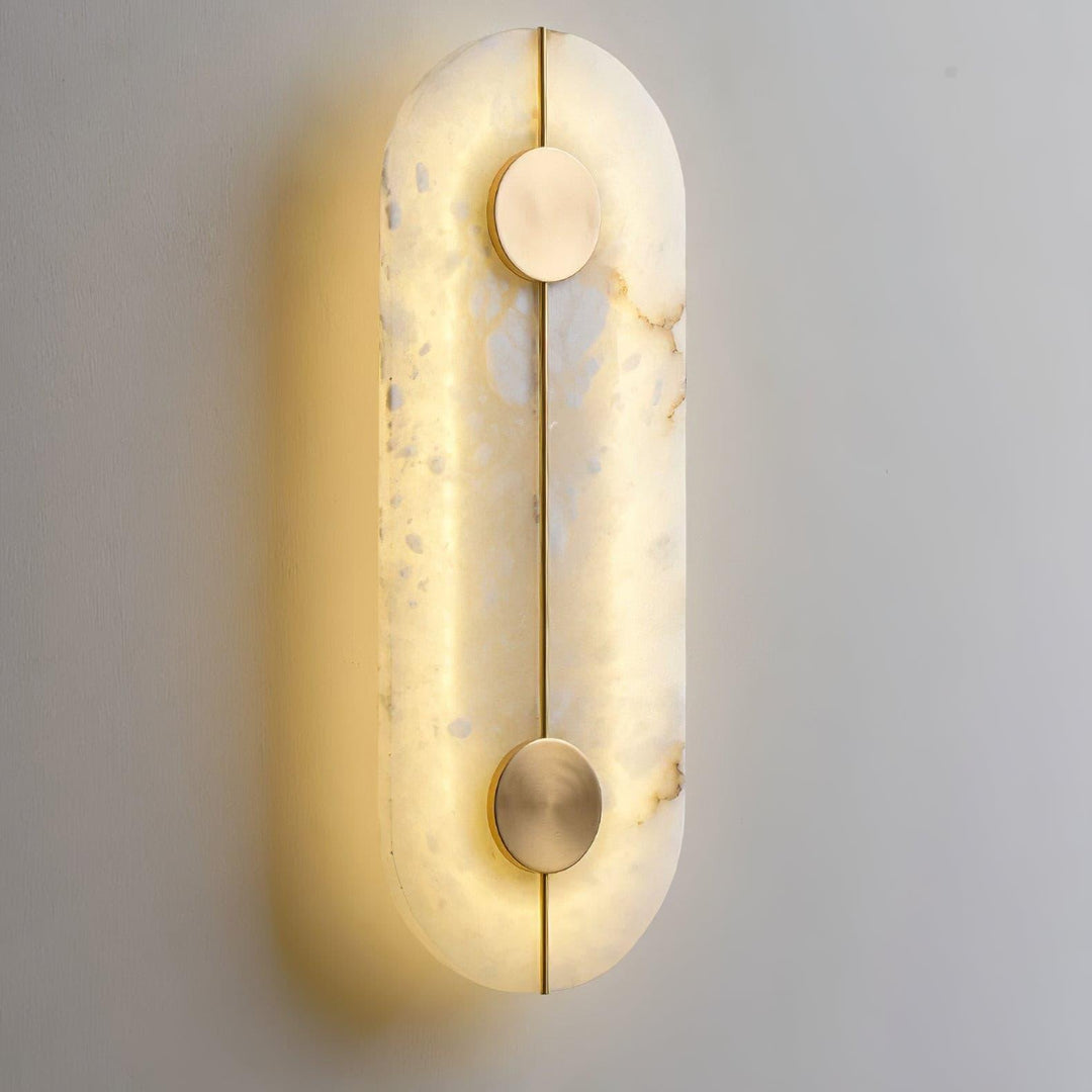 Konstnärlig Alabaster Vägglampa