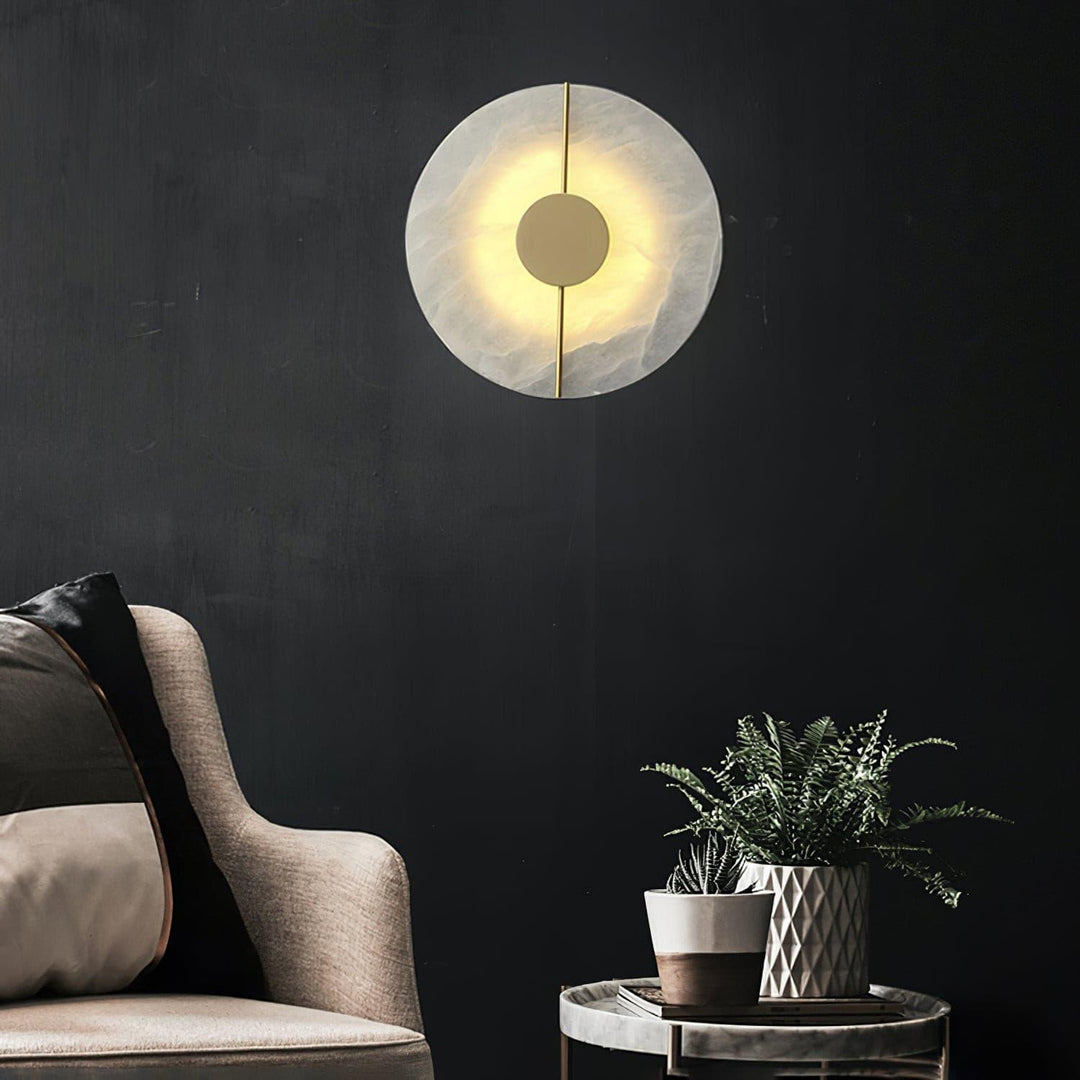 Konstnärlig Alabaster Vägglampa