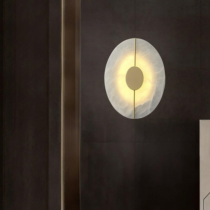 Konstnärlig Alabaster Vägglampa
