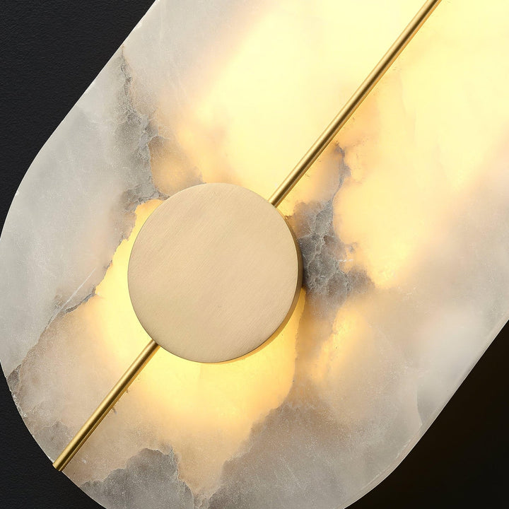 Konstnärlig Alabaster Vägglampa