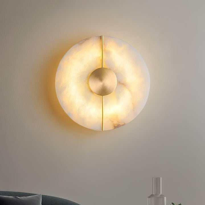 Konstnärlig Alabaster Vägglampa