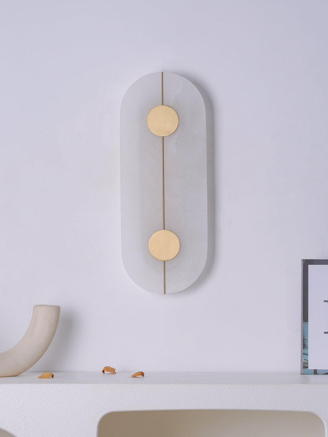 Konstnärlig Alabaster Vägglampa
