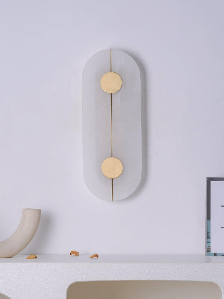 Konstnärlig Alabaster Vägglampa