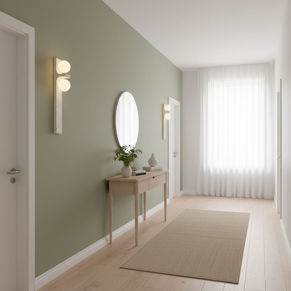 Asymmetrisk Travertin Vägglampa