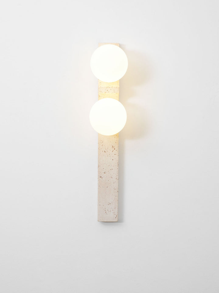Asymmetrisk Travertin Vägglampa