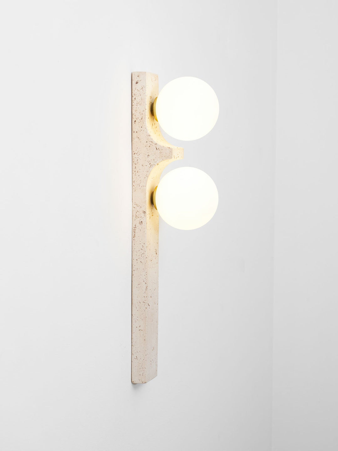 Asymmetrisk Travertin Vägglampa
