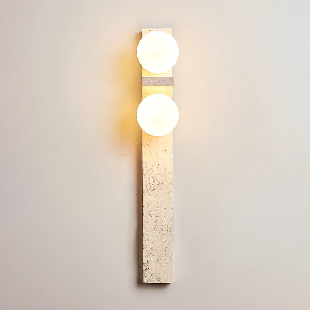 Asymmetrisk Travertin Vägglampa