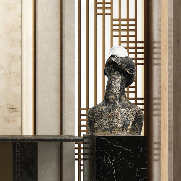 Atlas Guardian Skulptur Borddekorationer
