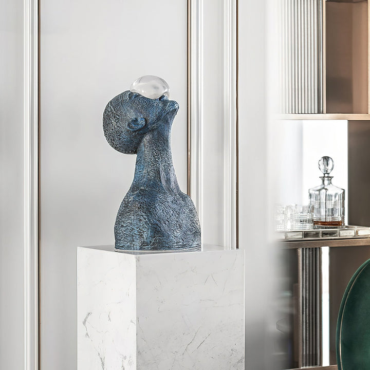 Atlas Guardian Skulptur Borddekorationer