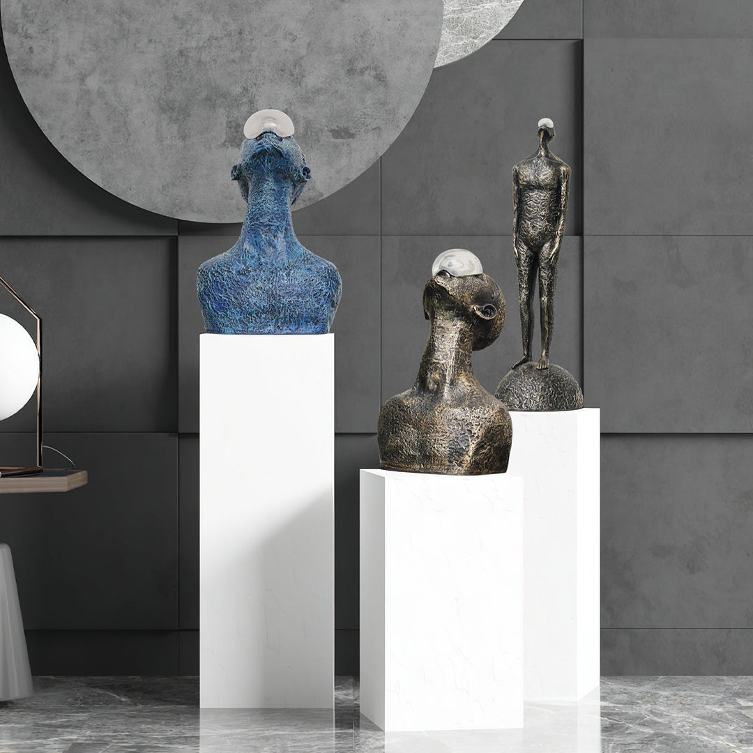Atlas Guardian Skulptur Borddekorationer