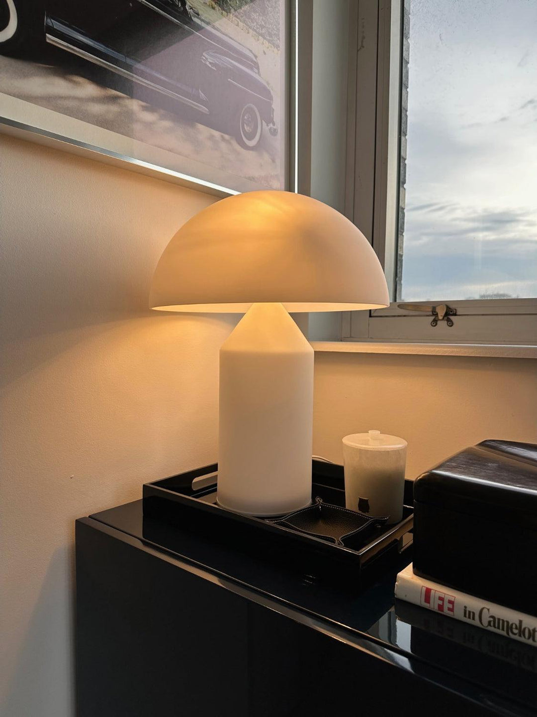 Dorsey Glas Svamp Bordslampa