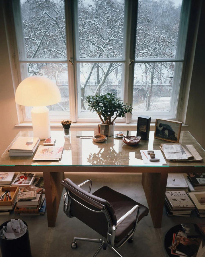 Dorsey Glas Svamp Bordslampa