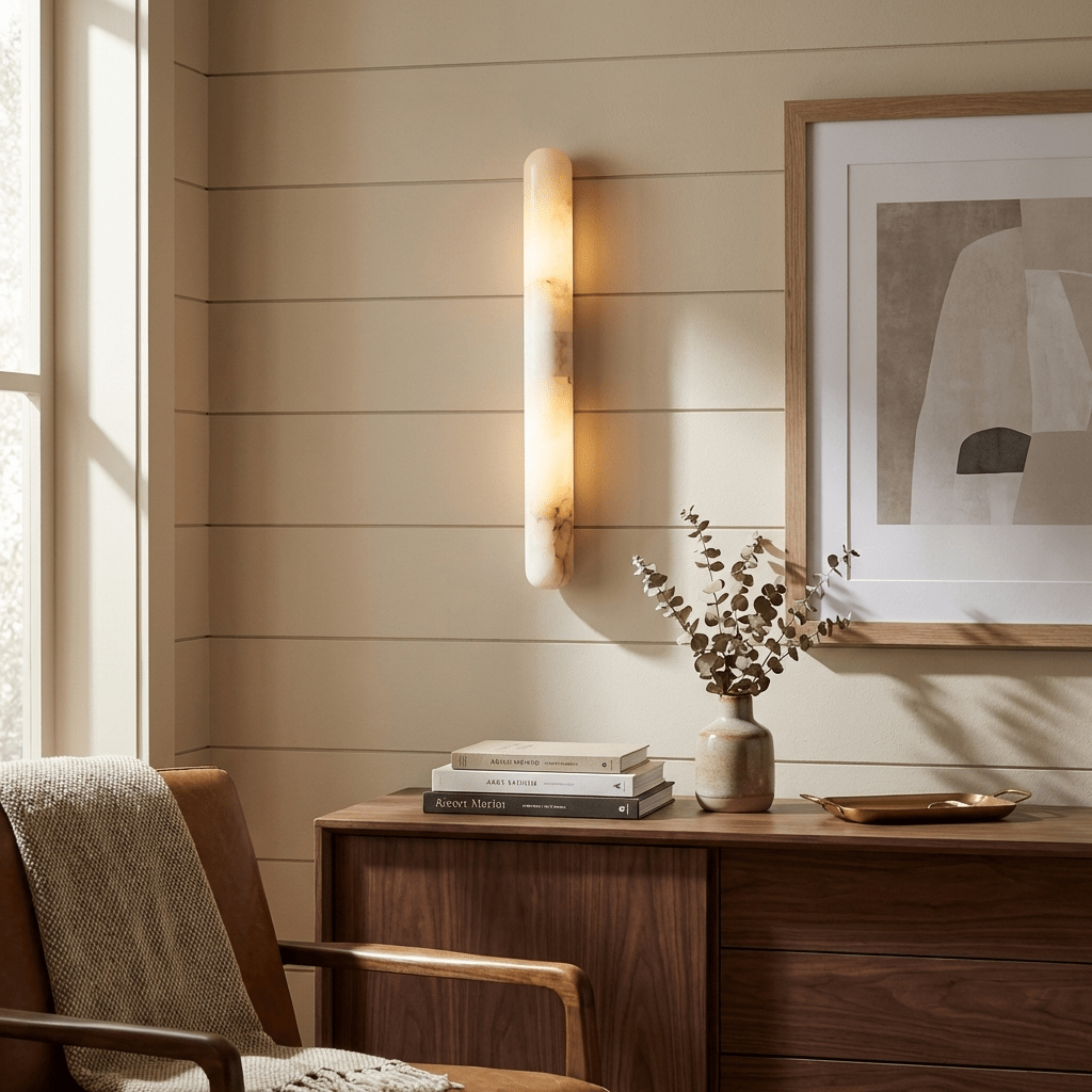 Aurelia Slim Alabaster Linjär Vägglampa