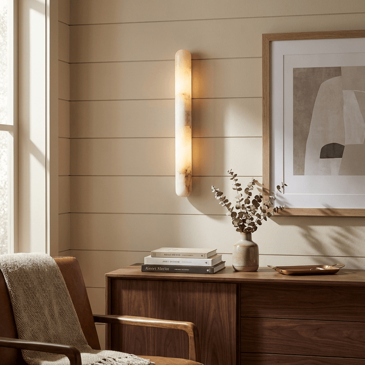 Aurelia Slim Alabaster Linjär Vägglampa