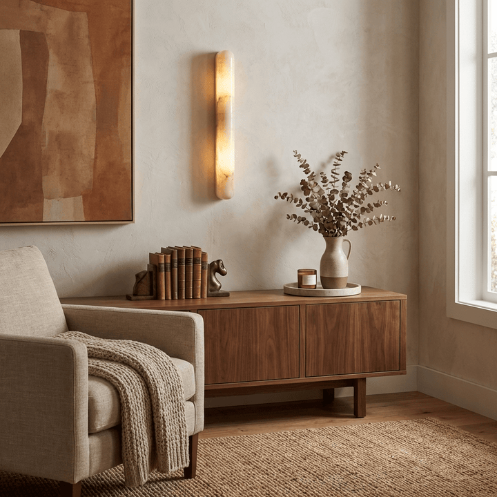 Aurelia Slim Alabaster Linjär Vägglampa