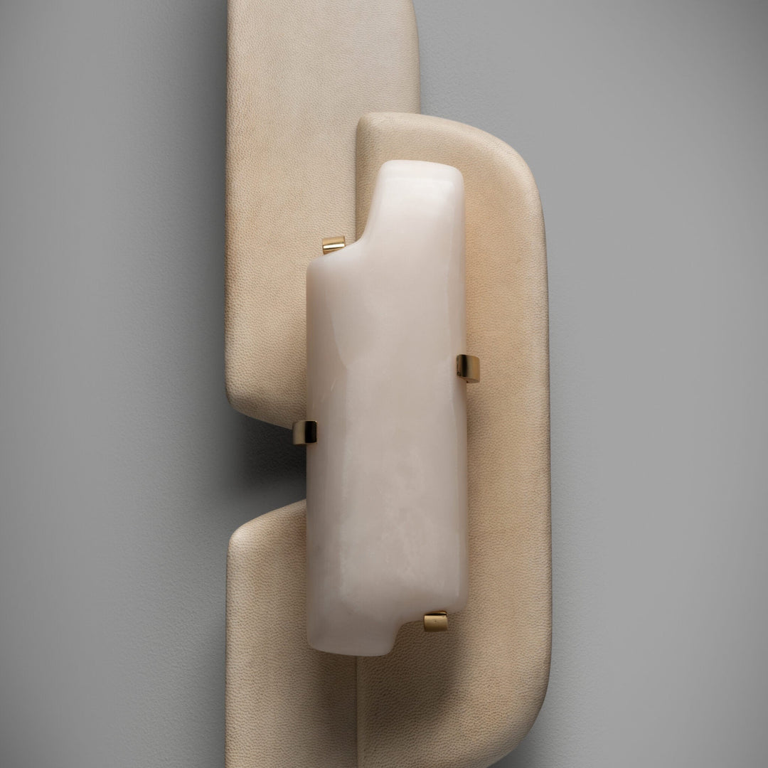 Skulpterad Alabaster Vägglampa