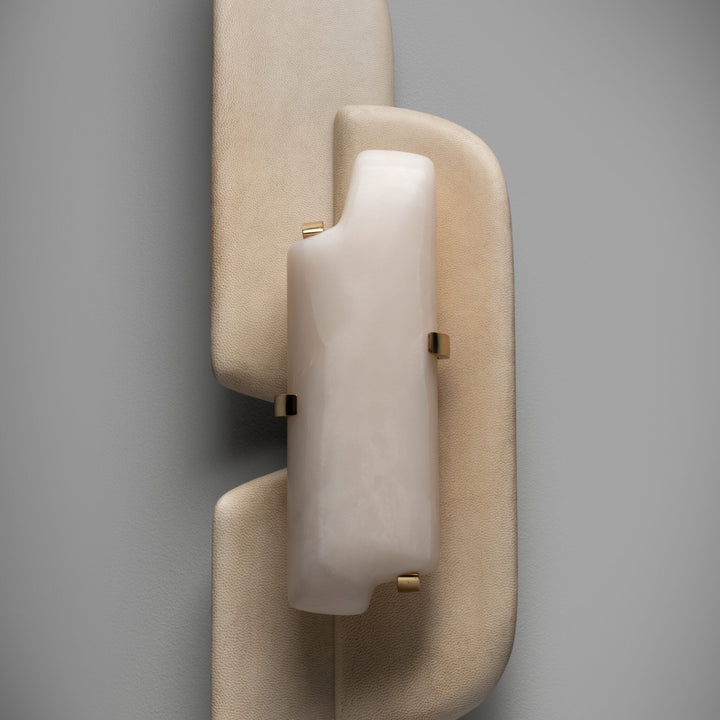 Skulpterad Alabaster Vägglampa