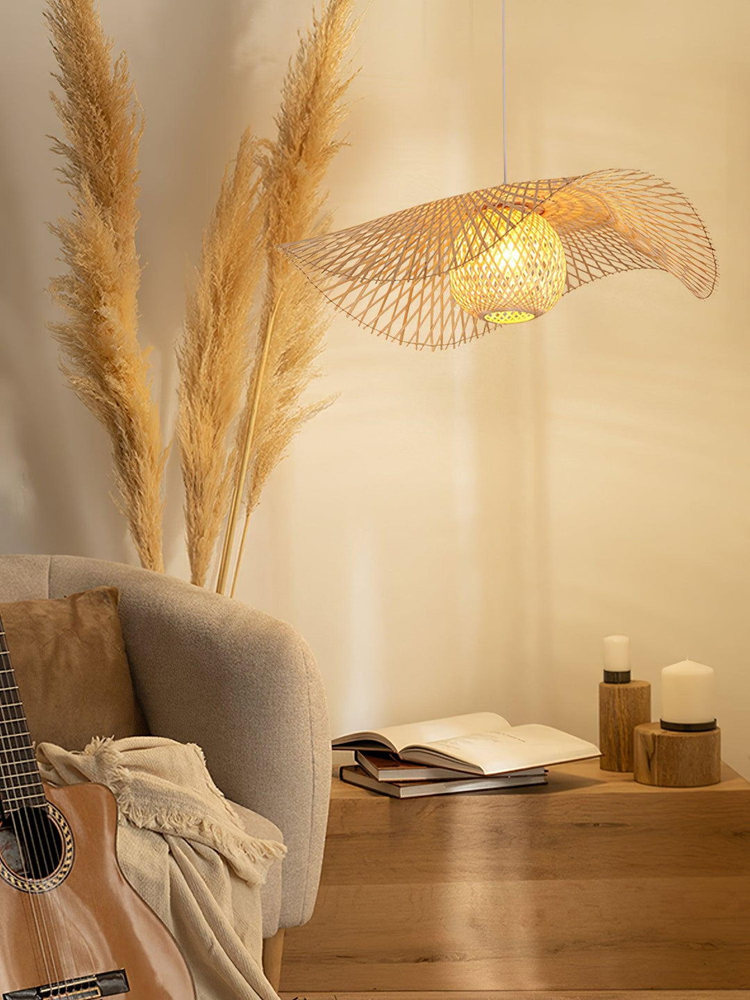 Bambu Ram Hängande Lampa