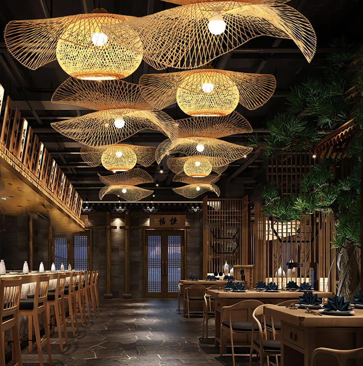 Bambu Ram Hängande Lampa
